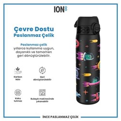Ion8 - Paslanmaz Çelik İnce Suluk - Uzay Gemileri - 600 Ml - Sızdırmaz
