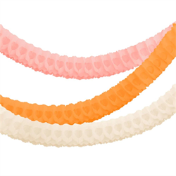 Meri Meri - 3 Pink Honeycomb Garlands - Pembe Petek Asılan Süsler - 3Lü