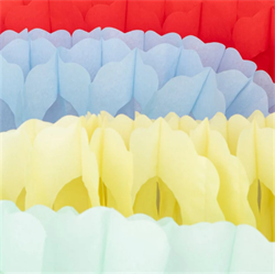 Meri Meri - 4 Bright Honeycomb Garlands - Parıltılı Petek Asılan Süsler - 4Lü