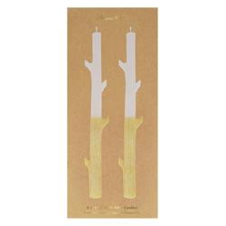 Meri Meri - Altın Kaplamalı İnce Mumlar - 16 Adet