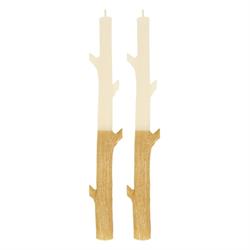 Meri Meri - Altın Kaplamalı İnce Mumlar - 16 Adet