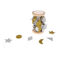 Meri Meri - Amakaralı Asılan Süs - Altın & Gümüş