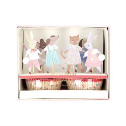 Meri Meri - Animal Friends Cupcake Kit - 24 Adet