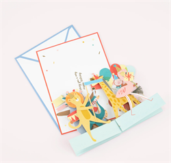 Meri Meri - Animal Parade Concertina Card - Hayvanlar Geçit Töreni Tebrik Kartı