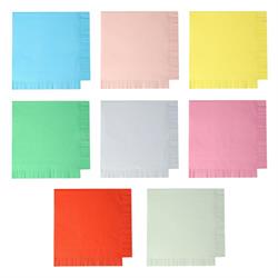 Meri Meri - Assorted Bright Large Napkins - Parlak Tonlar Peçeteler (L) (X16)