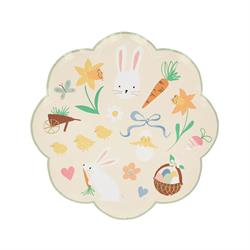 Meri Meri - Bahar Desenli Tabaklar (M) (8Li)