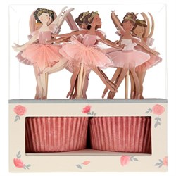 Meri Meri - Ballerina Cupcake Kit - Balerin Cupcake Seti - 24Lü