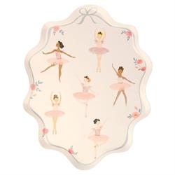 Meri Meri - Ballerina Plates - Balerin Tabaklar - 8Li