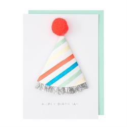 Meri Meri - Birthday Hat Card - Doğum Günü Şapkası Tebrik Kartı