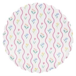 Meri Meri - Bloomsbury Çiçek Desenli Tabaklar - L - 8 Adet