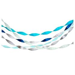 Meri Meri - Blue Crepe Paper Streamers - Mavili Kağıt Şeritler