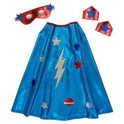 Meri Meri - Blue Superhero Cape Dress Up - Mavi Pelerinli Süper Kahraman Kostümü