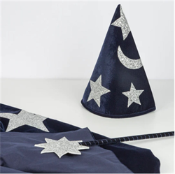 Meri Meri - Blue Velvet Wizard Costume - Mavi Büyücü Kostümü