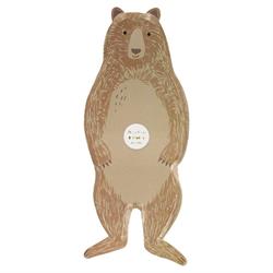 Meri Meri - Brown Bear Plates - Ayı Tabak