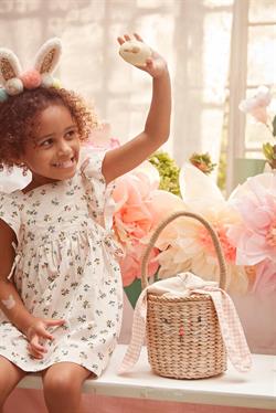 Meri Meri - Bunny Basket - Tavşan Hasır Çanta