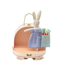 Meri Meri - Bunny Mini Suitcase Doll - Mini Tavşan Oyuncaklı Çanta