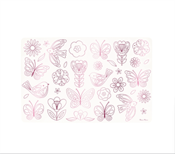 Meri Meri - Butterflies & Flowers Colouring Placemats - Kelebekler & Çiçekler Boyama Amerikan Servisleri (X8)