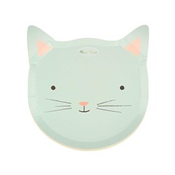 Meri Meri - Cat Plates - Kedi Tabaklar - 8Li