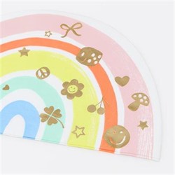 Meri Meri - Charm Party Rainbow Napkins - Bileklik Partisi Gökkuşağı Peçeteler - 16 Adet