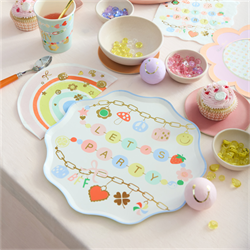 Meri Meri - Charm Temalı Tabaklar - L - 8 Adet