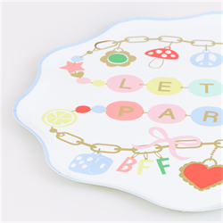 Meri Meri - Charm Temalı Tabaklar - L - 8 Adet