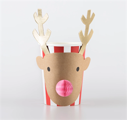 Meri Meri - Christmas Honeycomb Cups - Yeni Yıl Bardak (8li)