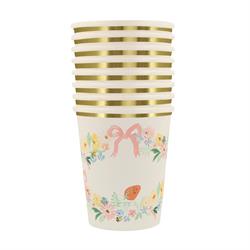 Meri Meri - Çiçekli Bardaklar (8li)
