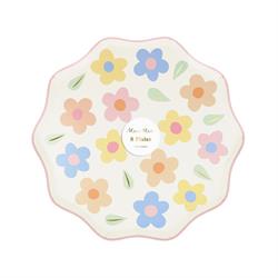 Meri Meri - Çiçekli Tabaklar (M) (8li)