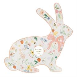 Meri Meri - Çiçekli Tavşan Tabaklar (8Li)
