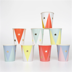 Meri Meri - Circus Cups - Sirk Bardaklar (x8)