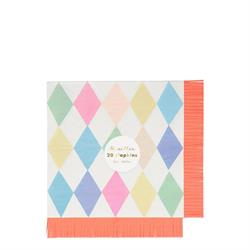 Meri Meri - Circus Fringe Large Napkins - Sirk Saçaklı Peçete - L - 20Li