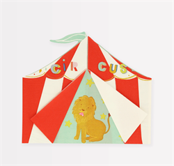 Meri Meri - Circus Shaped Big Top Napkins - Şekilli Sirk Peçete (16Lı)