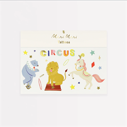 Meri Meri - Circus Temporary Tattoos - Sirk Geçici Dövmeler (X2)