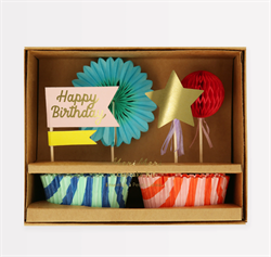 Meri Meri - Çizgili Cupcake Kiti - 24 Adet