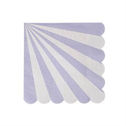 Meri Meri - Çizgili Peçete - Lila - S