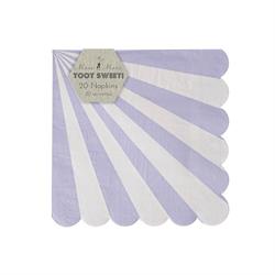 Meri Meri - Çizgili Peçete - Lila - S