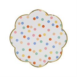 Meri Meri - Colourful Pattern Side Plates - Renkli Desenler Tabaklar - 8Li