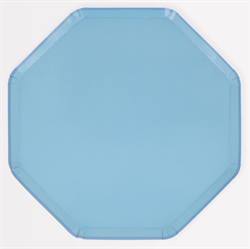 Meri Meri - Cornflower Blue Dinner Plates - Peygamber Çiçeği Mavisi Tabaklar (L) (X8)