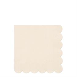Meri Meri - Cream Napkins - Krem Peçete- L - 20Li