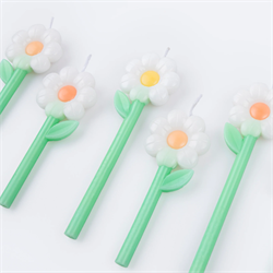 Meri Meri - Daisy Candles - Papatya Mumlar (x6)