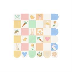 Meri Meri - Damalı Tavşanlı Peçeteler (16lı)