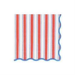 Meri Meri - Denizci Çizgili Peçete - L - 16 Adet