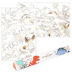 Meri Meri - Dinosaur Colouring Posters - Dinozor Boyamalı Poster