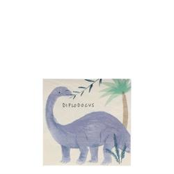 Meri Meri - Dinosaur Napkins - Dinozor Peçete - S - 16Lı