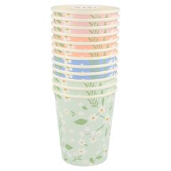 Meri Meri - Ditsy Floral Cups - Çiçekli Bardaklar - 12Li