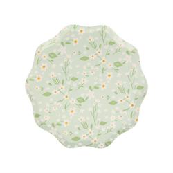 Meri Meri - Ditsy Floral Plates - Çiçekli Tabaklar - M - 12Li