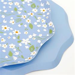 Meri Meri - Ditsy Floral Plates - Çiçekli Tabaklar - L - 12Li