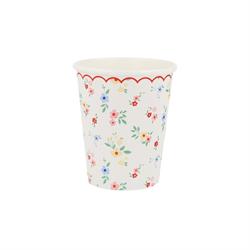 Meri Meri - Ditsy Posy Çiçekli Bardaklar - 8 Adet