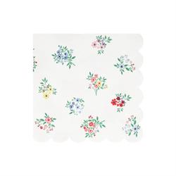 Meri Meri - Ditsy Posy Çiçekli Peçeteler - L - 16 Adet