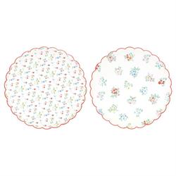 Meri Meri - Ditsy Posy Çiçekli Tabaklar - L - 8 Adet